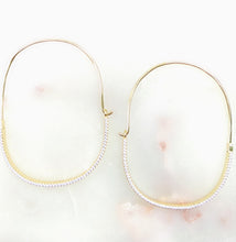Load image into Gallery viewer, Sterling Silver Badass Front Facing Hoops - Gold Plated