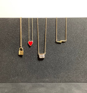 925 Sterling Silver Gold Plated Bolt Necklace