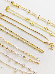Sterling Silver Gold Plated LOVE Anklet