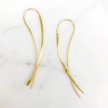 Load image into Gallery viewer, 14K Gold Plated Thin Line Earring Threaders