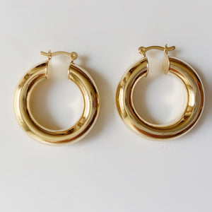 Chunky Bold Golden Hoop Earring