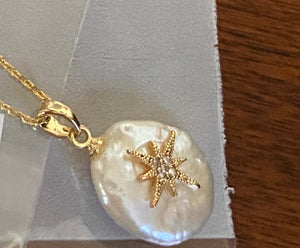 Baroque Pearl Star Necklace