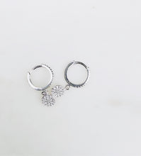 Load image into Gallery viewer, Charmed Circle Sterling Silver Huggie Earrings - Sterling Silver