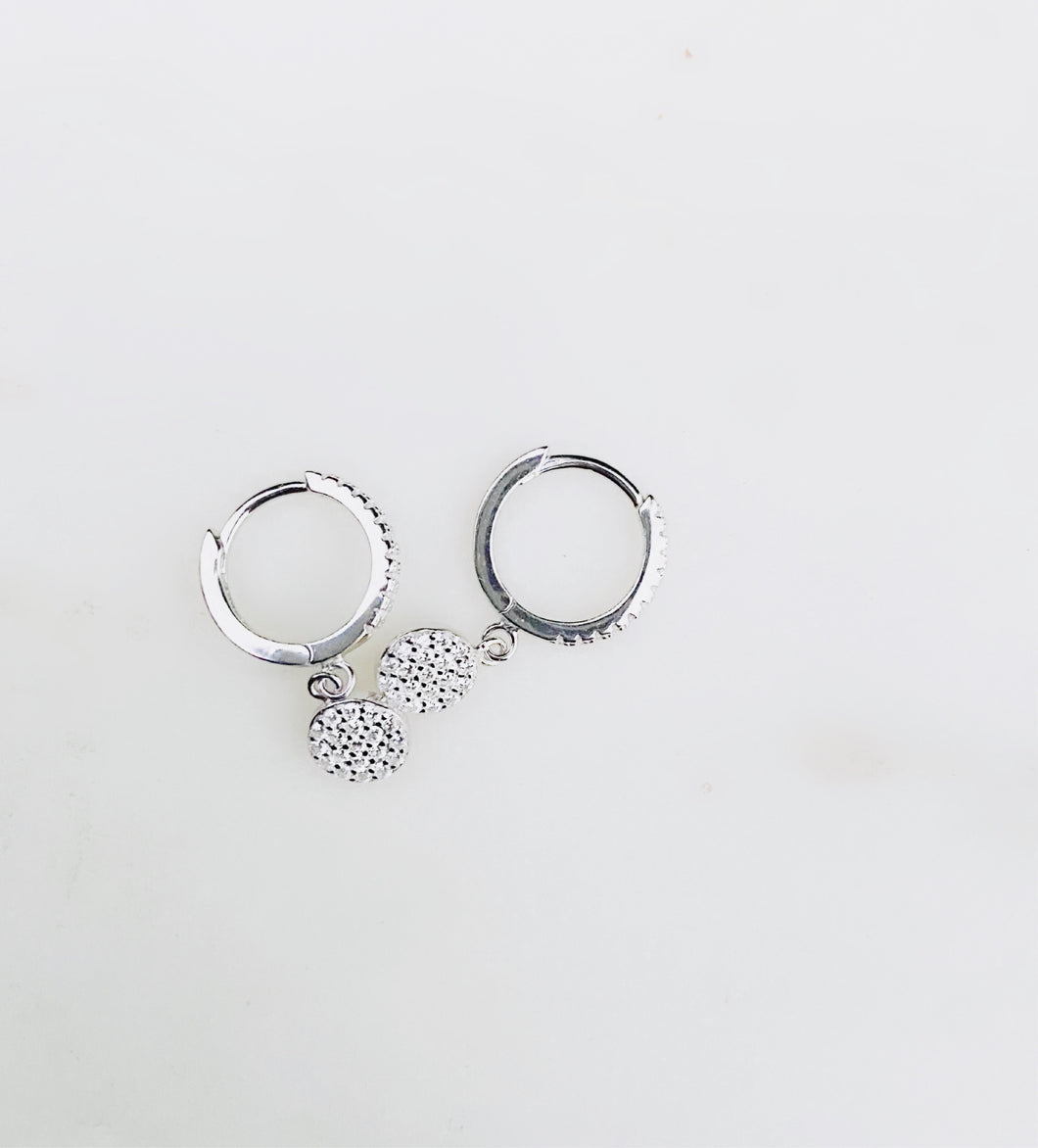 Charmed Circle Sterling Silver Huggie Earrings - Sterling Silver
