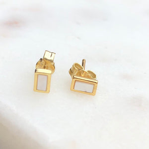 The Cathy Mother of Pearl Bar Earrings
