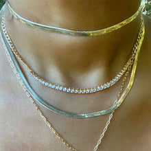 Load image into Gallery viewer, Golden Herringbone Necklace - 14 inches
