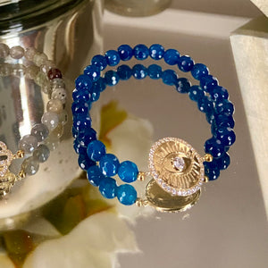 Blue Hope All Seeing Blue Bead Bracelet