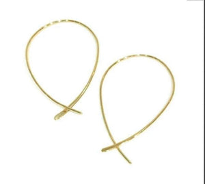 Sterling Silver Inside Out Line Hoops