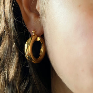 Chunky Bold Golden Hoop Earring