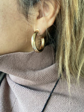 Load image into Gallery viewer, Gold Plated Brass Oversized C Hoop Earrings
