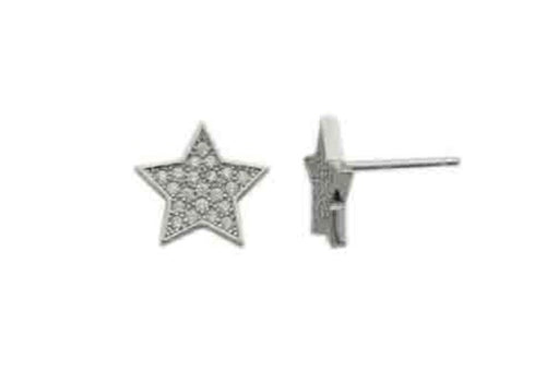 Shining Silver Star Earrings