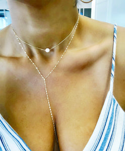 Pearl Sexy Y Double Necklace