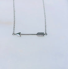 Load image into Gallery viewer, Sterling Silver Gold Plated She Arrow Necklace