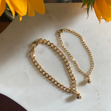 Load image into Gallery viewer, Her His Gold Link Ball Bracelet