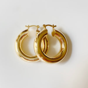 Chunky Bold Golden Hoop Earring