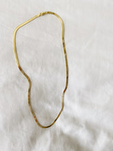 Load image into Gallery viewer, Sterling Silver 14K Gold Plated Liquid Herringbone Chain Necklace 20”
