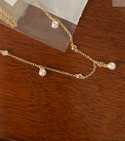 Pearl Drop Choker Necklace