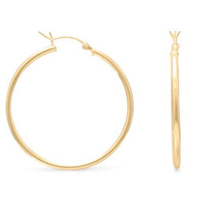 Sterling Silver Gold Plated Brooklyn Hoops