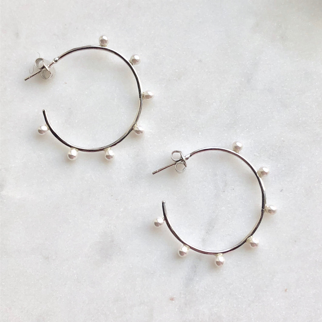 Pearl Hoop Earrings
