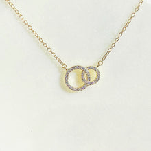 Load image into Gallery viewer, My Sister is My Bestfriend CZ Sterling Silver Gold Plated Necklace