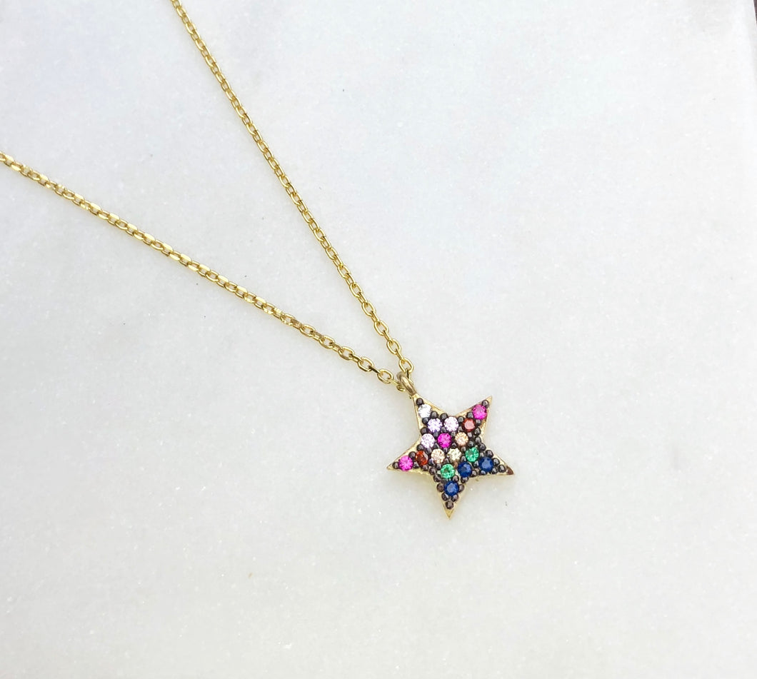 You are a Rainbow Star Necklace