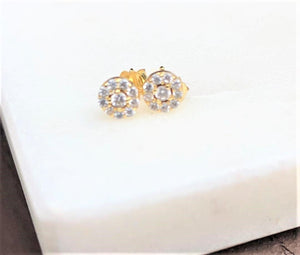 Pave Circle Earrings